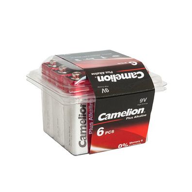 Camelion - Plus Alkaline 6LR61 / 9 Volt Block / PB6 - 9 Volt 680mAh Zn/Mn02 - 6er Box