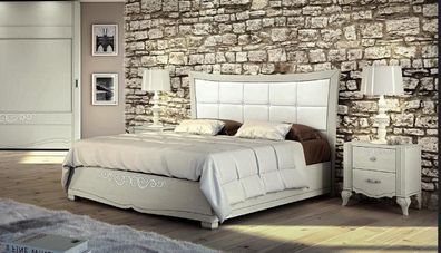 Bett Polster Design Luxus Doppel Betten Schlafzimmer Holz Modern Bettrahmen Neu