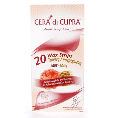 Cera di Cupra Wachsstreifen Körper 20 Stück Bienenwachs & Calendula