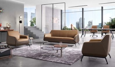 Sofa Wohnzimmer Set Sofagarnitur 3 + 1 + 1 Sitzer Couchtisch Designer Gruppe 4tlg