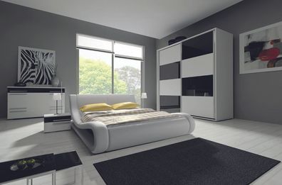 Design Schlafzimmer Garnituren Komplett Schrank Bett Kommode Nachttisch Modern