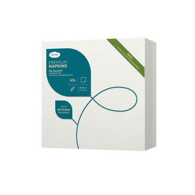 Dunisoft Bio premium soft Servietten nachhaltig 40x40 cm weiß