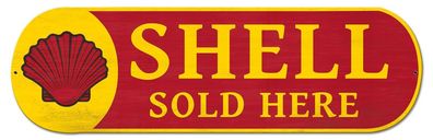 USA XXL US Schild: Shell Gas Sold Here - 75 x 20 cm