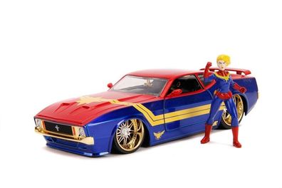 Marvel Hollywood Rides Modell 1/24 1973 Ford Mustang Mach 1 mit Captain Marvel