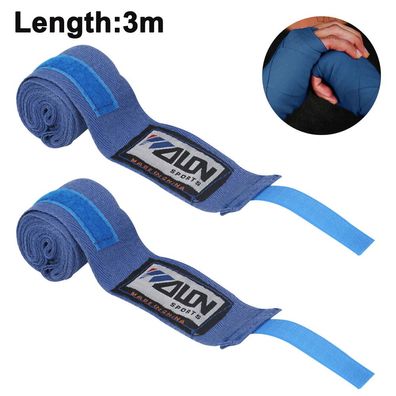 Boxbandagen mit Daumenschlaufe - Bandagen Boxen Halb elastische Boxing Gloves Blue 3