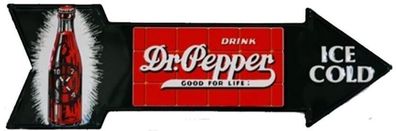 Drink Dr. Pepper Cola Ice Cold - good for life US Schild Pfeil - ca. 70 x 20 cm