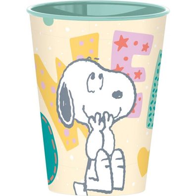 Snoopy Peanuts Kunststoff Trinkbecher Kinder 4-er Set - Picknick Geburtstag