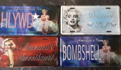 US Nummernschild Marilyn Monroe Bombshell America's Sweetheart etc 30x15 cm