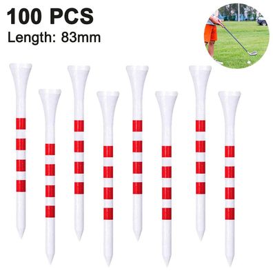 100 Golf Tees Holz - 100 Stéck 70mm / 83mm Bambus wood color 83 mm