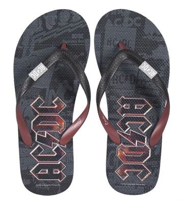 AC/DC ACDC Flip Flop Zehentrenner 40-44 Highway to hell Dirty Deed 100%Synthetik