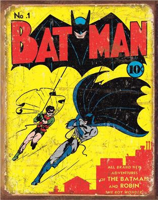 US Schild ca. 30 x 40 cm Batman Comics - Ausgabe Nr. 1 - Cover