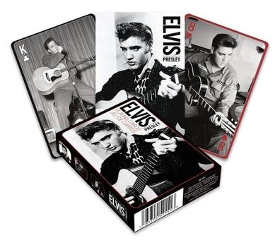 Elvis Presley Black + white Poker Spielkarten Western Skat Mau Mau Gaigel 17 + 4