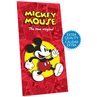 Micky Maus Bade/Strand/Handtuch 75 x 150 cm Mickey Mouse -100%Polyester