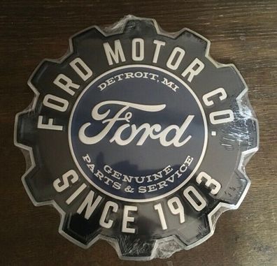 USA XXL US Schild: FORD Motor Co. since 1903 - Gear - Durchmesser ca. 60 cm