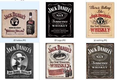 US Schild: Jack Daniels Old No.7 Handmade Sippin Whiskey Bottles 31x40 cm