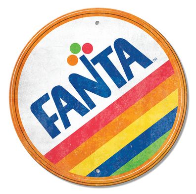 FANTA Retro US Schild rund - 12 inch / ca. 30 cm Durchmesser