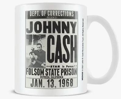 Tasse Johnny Cash Folsom State Prison Kaffee Tee Becher Dept. of Correction