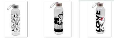 Peanuts Snoopy Woodstock Trinkflasche/Glasflasche 500Ml - viele Motive