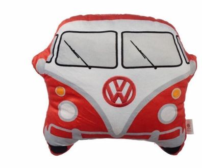 rotes Dekokissen VW Bulli T1 Auto Van Camping - 28x29x10cm