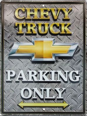 US Schild 30 x 45 cm Riffelblech Design neu + ovp Chevrolet Truck Parking only