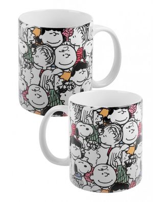 Peanuts Tasse All Over Snoopy Charlie Brown Lucy Lines Keramik Kaffeetasse