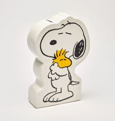 Peanuts Snoopy + Woodstock Keramik XL Spardose Hugs- 25x18x6 cm