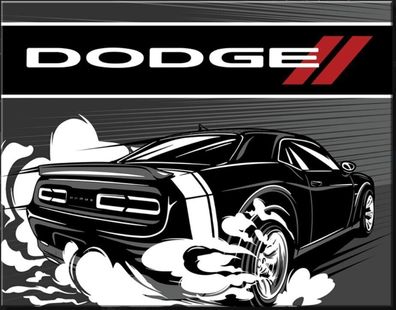 US Schild ca. 31 x 40: DODGE Challenger Charger - Black Speed