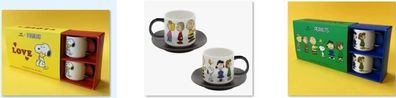 Snoopy Peanuts Espressotassen Set 2-tlg. Charlie Brown Lucy Linus Espresso