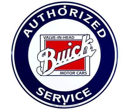 Authorized Buick Service US Schild rund - 12 inch / ca. 30 cm Durchmesser