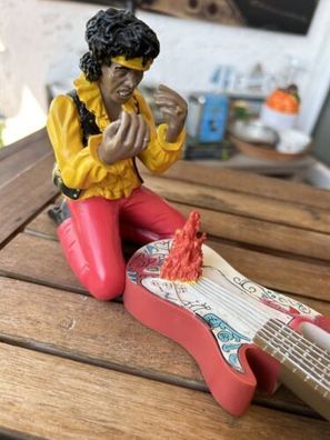 Jimi Hendrix Flaming Guitar Räucherstäbchenhalter 33 x 8 x 12 cm