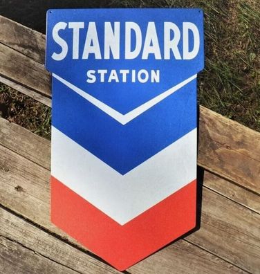 US Schild Standard Station Gasoline + Motoroil ca. 42 x 25 cm