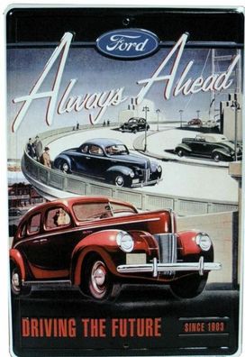 US Schild 30 x 45 cm motivgeprägt neu + ovp FORD Always ahead