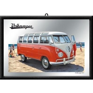 VW Bulli T1 Samba Bus Bar Spiegel 20x30 ovp - erstklassiger Druck !