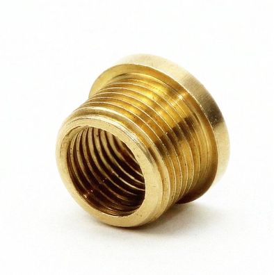 Reduzier Trompetennippel Gewinde-Adapter 15x10mm Messing M13x1 AG auf M10x1 IG