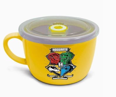 XXL Jumbo Tasse Kaffee, Tee Suppe - Harry Potter Hufflepuff 600 ML mit Deckel