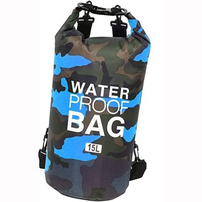 Wasserdichter Packsack Trockenrucksack Strandtasche Trockensack 15L