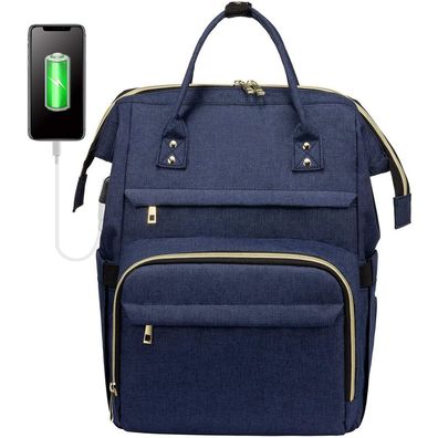 Stylischer Damen Laptop Rucksack: 15,6 Zoll mit USB-Ladeanschluss