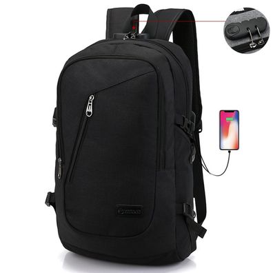 Anti-Diebstahl Laptop Rucksack fér Herren: 15,6 Zoll, USB Ladeanschluss