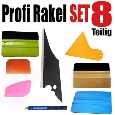 Profi Rakel Set 8 teilig Spezial Rakel für perfekte Autofolierung - Aufkleber