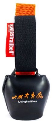 swisstrailbell® "Mexico Edition" Deep Black: Orange Evolution, orangenes Band, Fahrra