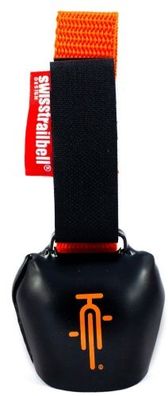 swisstrailbell® "Mexico Edition" Deep Black: OrangeBike, orangenes Band, Fahrradkling