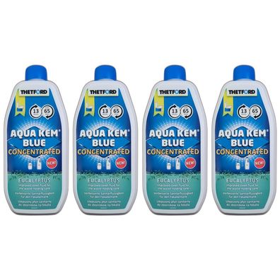 26,30EUR/1l 4 x Thetford Aqua Kem Blue Konzentrat Eucalyptus Sanitärzusatz 780ml