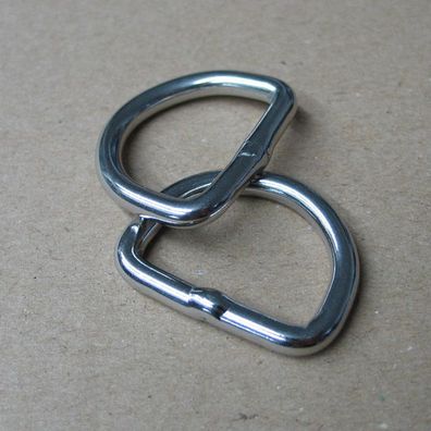 Edelstahl D-Ring 15mm x 3mm V4A