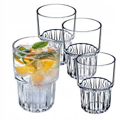 KADAX Longdrinkgläser, Cocktailgläser, Getränkegläser, Set 4x320 ml