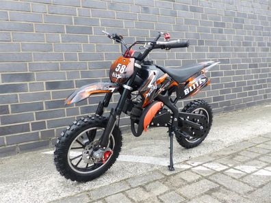 Pocketbike Dirtbike Pocket Cross 49cc Kinder Cross Crossbike KXD 708 Orange