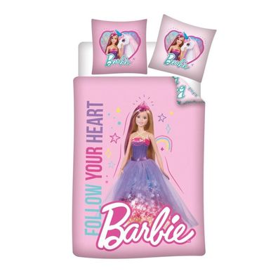 Herzensträume: Barbie Baby-Bettwäsche „Follow Your Heart“ | Gemütlich in 100x135