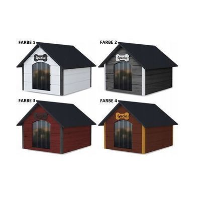 Hundehütte outdoor Isoliert Höhle Winterfest Holz Katzenhaus 81x68cm Size L