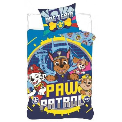 PAW Patrol Baby- Bettwäsche Set "one Team" 100 x 135 cm