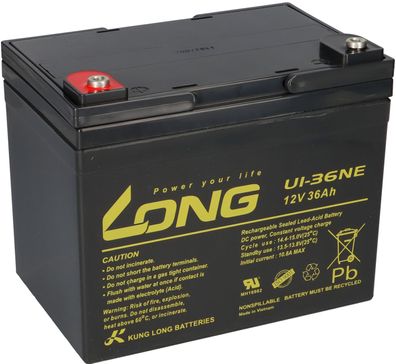 Kung Long Akku 12V 36Ah Pb Batterie Bleigel U1-36NE zyklenfest