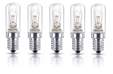 5x Philips Deco Tube 7W dimmbar E14 klar Glühlampe Deko EEK: (Spektrum A-G)